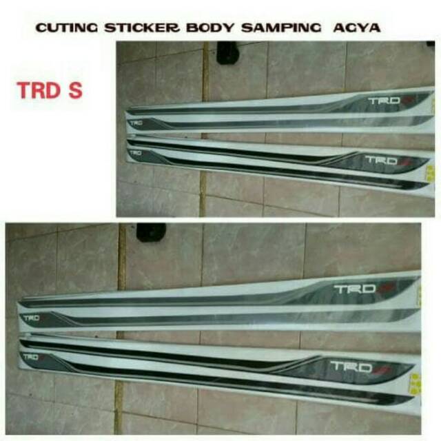 Stiker Body Mobil TRD S ( Panjang ) Toyota AGYA