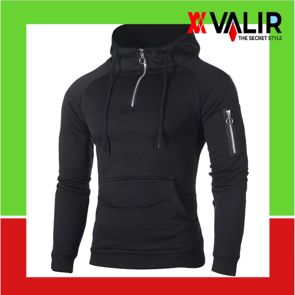 Sweater pria anti panas Valir Dapper Jaket fleece cowok murah