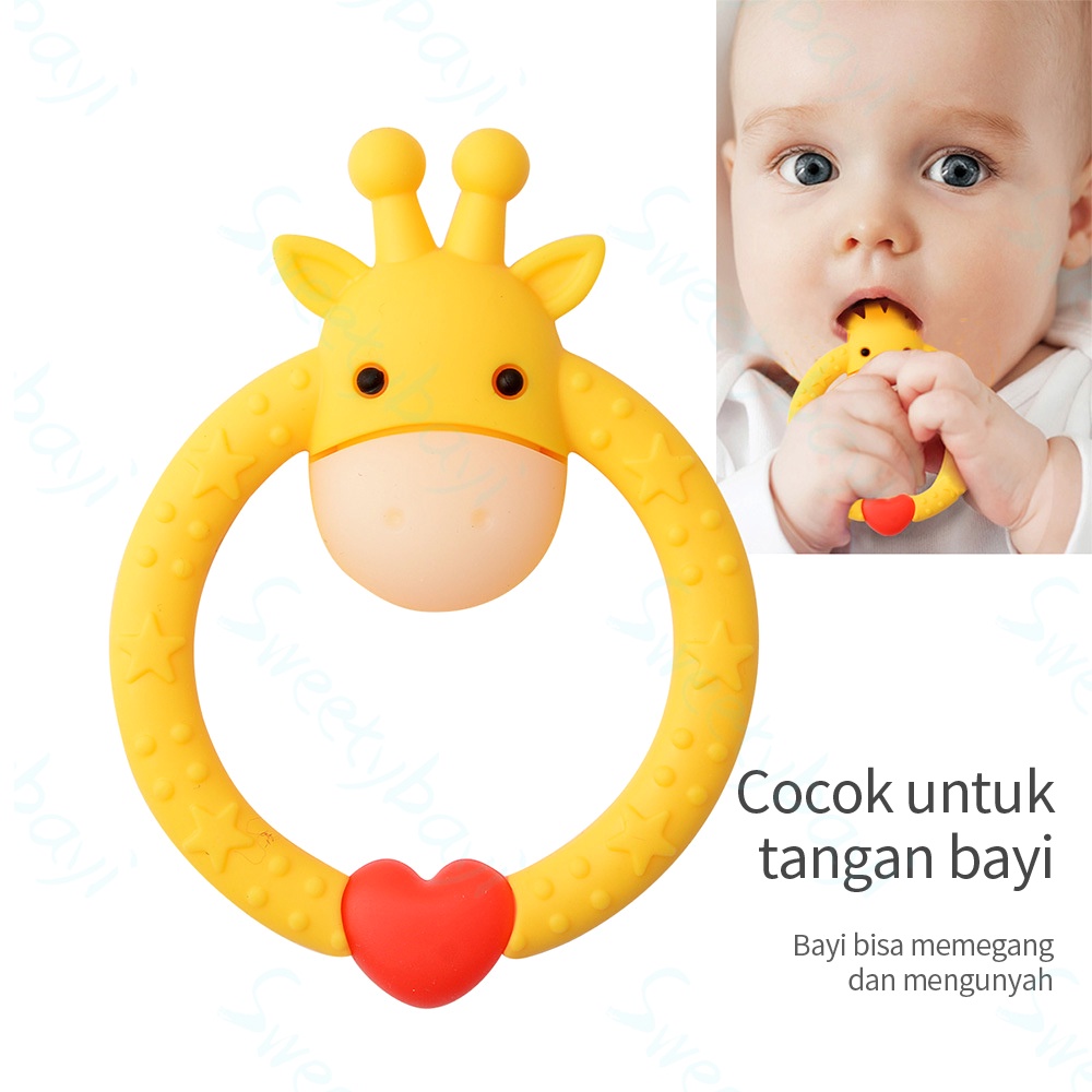 Sweetybayi teether bayi silikon /mainan gigitan bayi