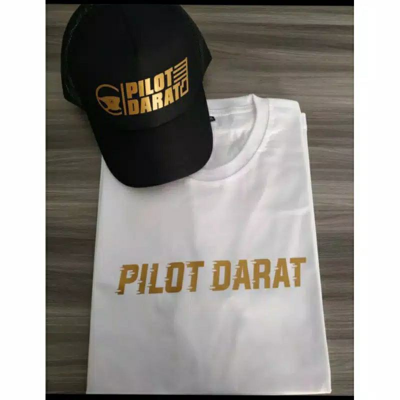 KAOS PILOT DARAT BONUS TOPI