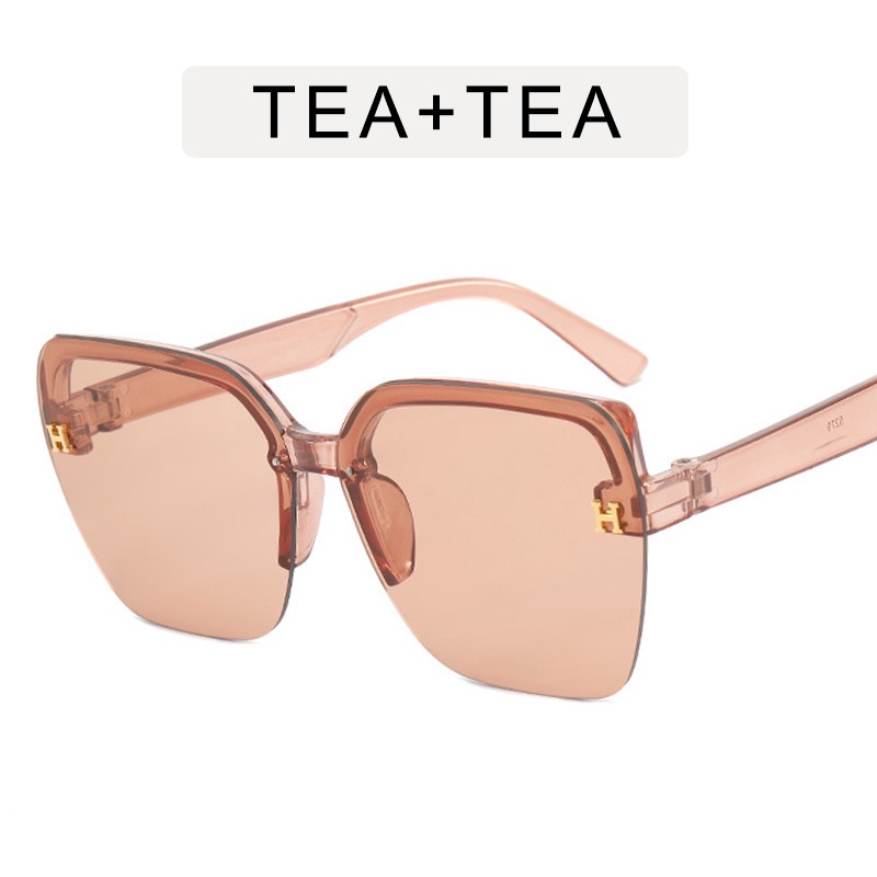 2021 Kacamata Hitam Bentuk Kotak Untuk Pria / Wanita