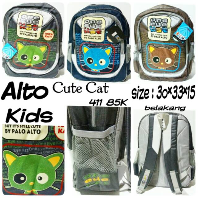 Tas ransel karakter lucu Cute Cat alto kis 41185K tas sekolah terbaru dan termurah