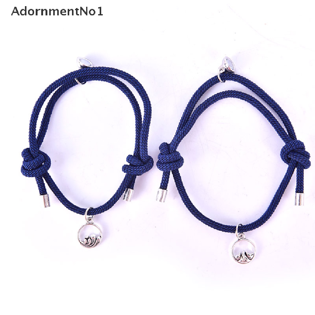 (AdornmentNo1) 2021 1 Pasang Gelang Tangan Pasangan / Pria / Wanita Magnetik Untuk Hadiah