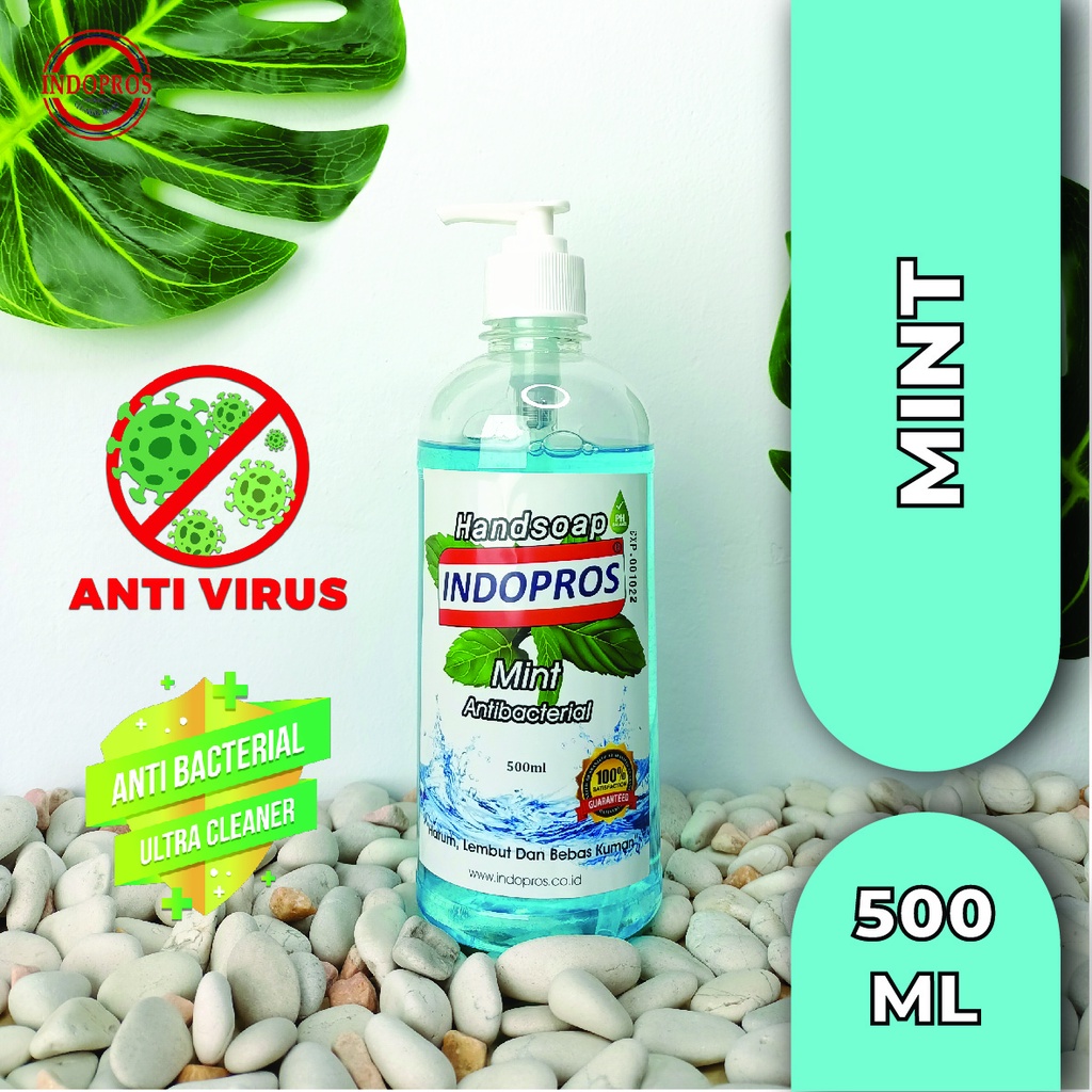 [INDOPROS] I-HANDSOAP - Sabun Cuci Tangan Anti Virus &amp; Anti Bakteri INDOPROS - 500ML - MINT