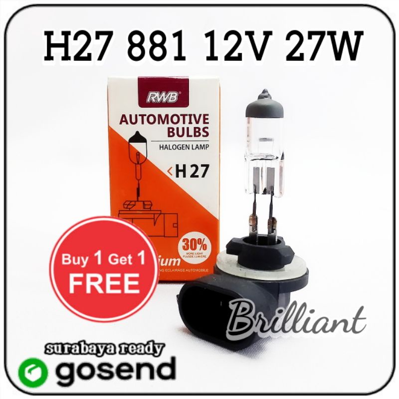 Promo - Bohlam Halogen RWB Original - H1 / Ps24 / H27 / H9 / H16 / 9012 Hir2 / H11 / G40 / H4