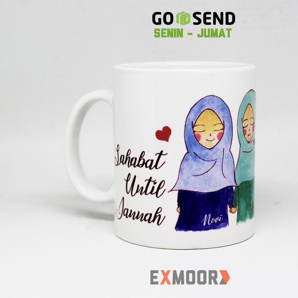 Mug Persahabatan Muslimah Untuk Kado Sahabat Shopee Indonesia