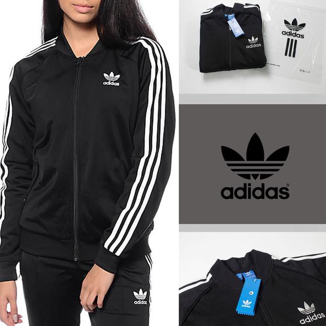 Jaket Olahraga Pria Wanita Star Track Adidas Classic 3Stripe Grade Ori - M