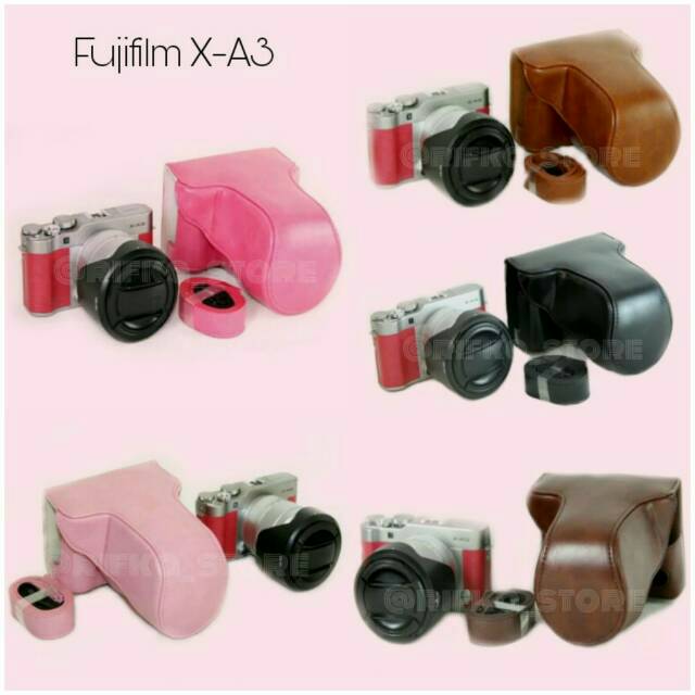 FUJIFILM XA3 XA10 XA2 XA5 XA20 LEATHER CASE CAMERA (TAS KAMERA FUJIFILM MIRRORLESS DSLR MURAH)