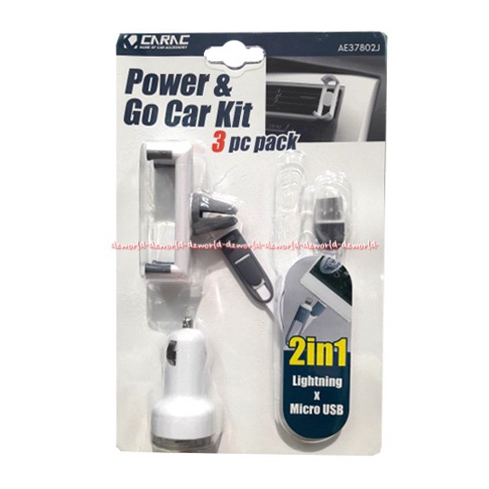 Carac Power &amp; Kit Go Car Kit Charger Dan Holder Smartphone Di Mobil