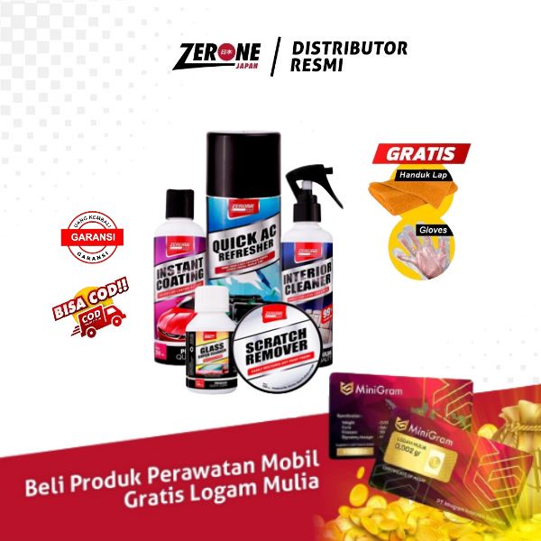 ZERONE JAPAN PAKET PERAWATAN AC REFRESHER PENGHILANG BARET PEMBERSIH JAMUR KACA KIT COATING POLISH