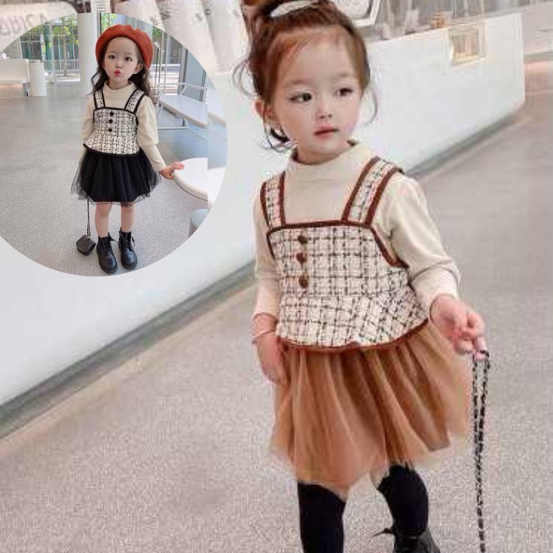 [FREE SLING BAG] 1 - 4 TAHUN | Song Hwa Dress - Gaun Baby Korean Style Dress Anak Perempuan Dres Pesta Fashion kualitas Import Babycinnamon