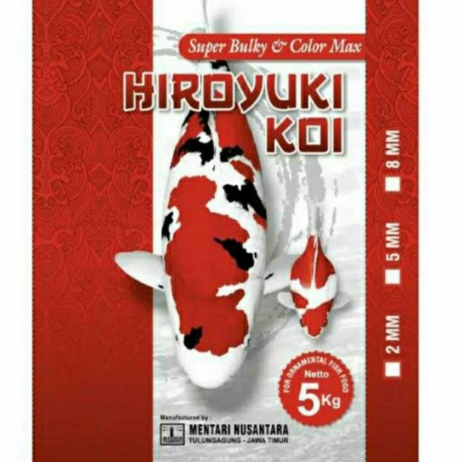 pakan ikan koi hiroyuki koi super BULKY & COLOR MAX isi 5kg