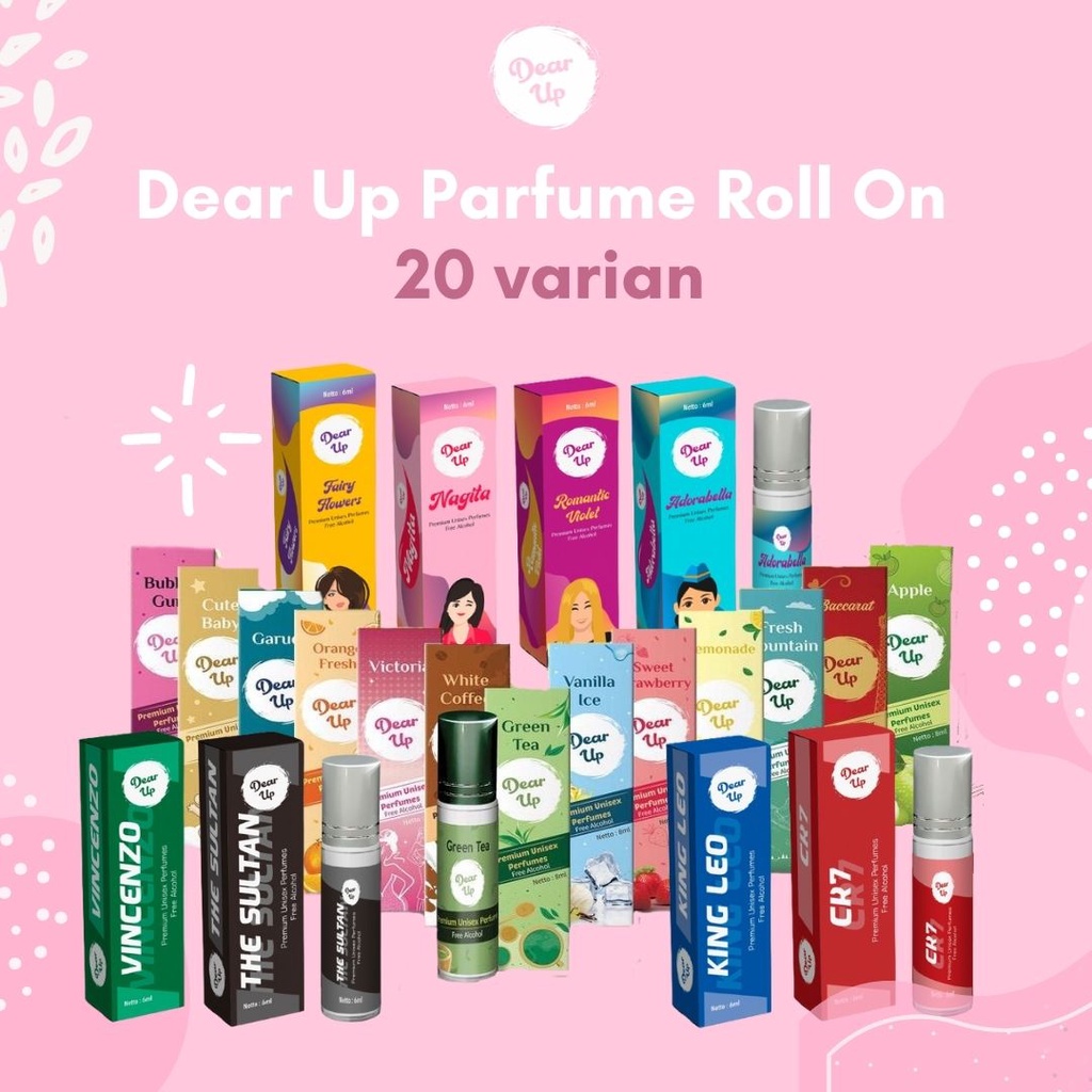 DEAR UP Parfum Premium Unisex Roll On 20 Varian | Non Alcohol | BPOM