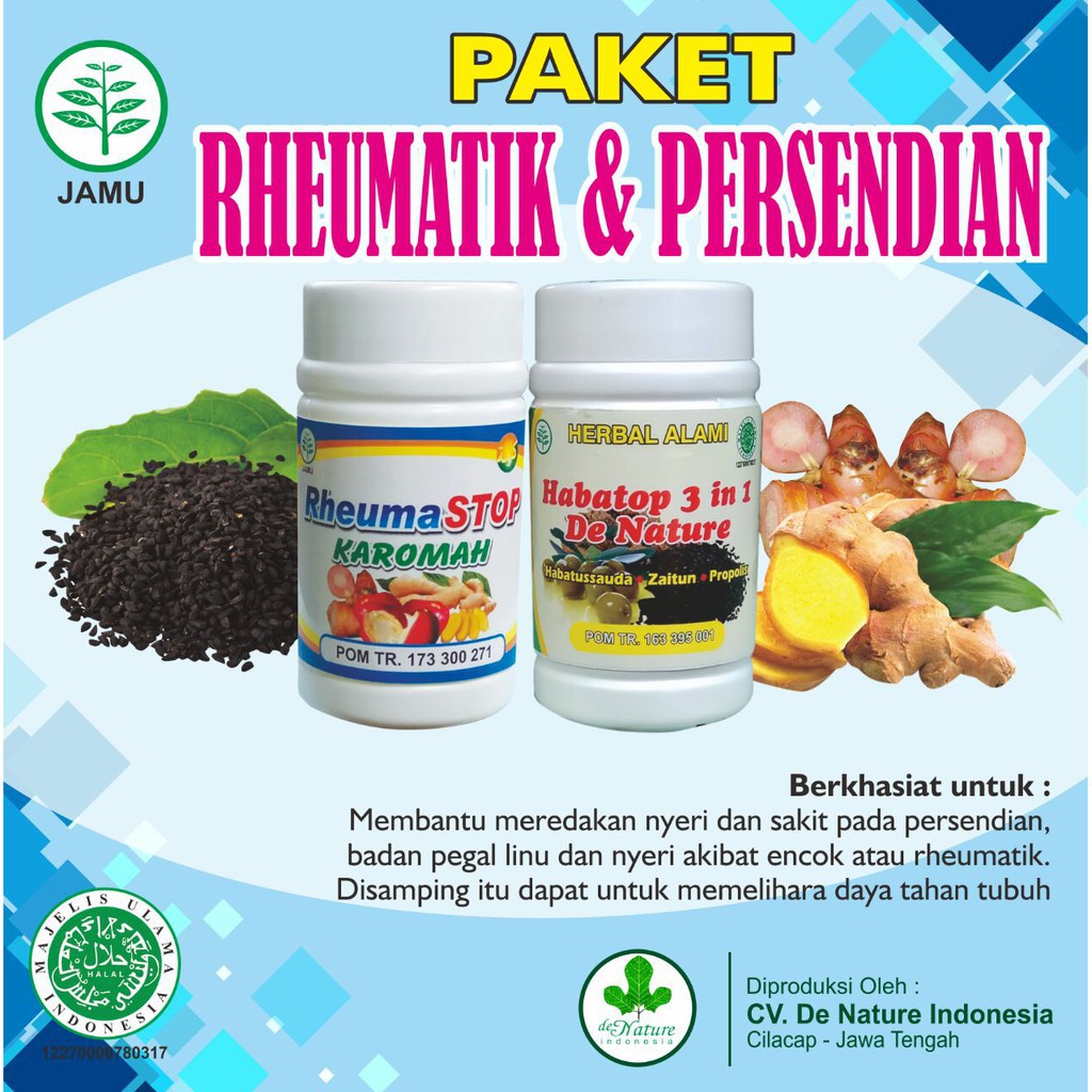  Obat  Tulang  Reumatik Rematik Asam Urat Pegal Linu Nyeri  