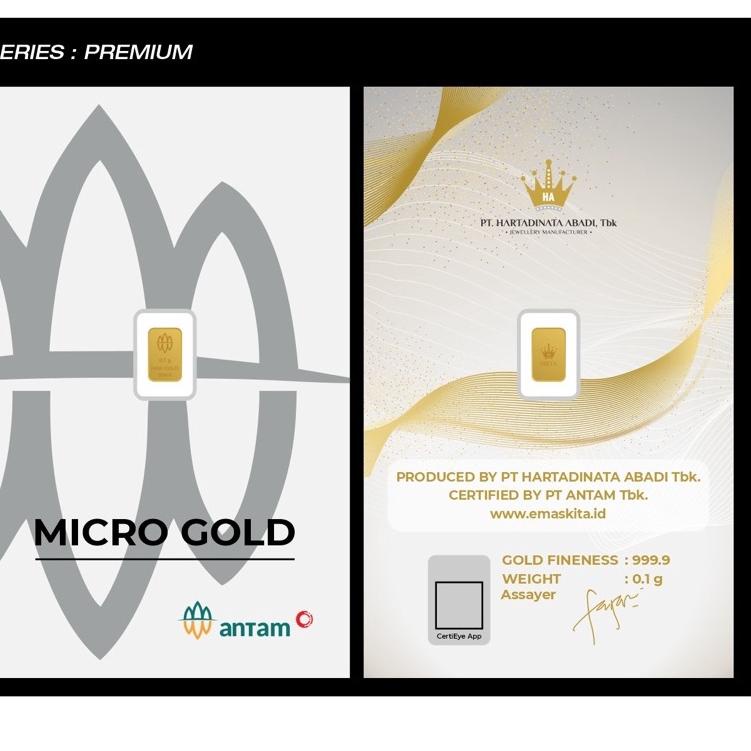 K&amp;A Micro Gold Antam Gift series 0.1 gram dan 0.25 gram kadar 24 karat Logam Mulia Produk spesial