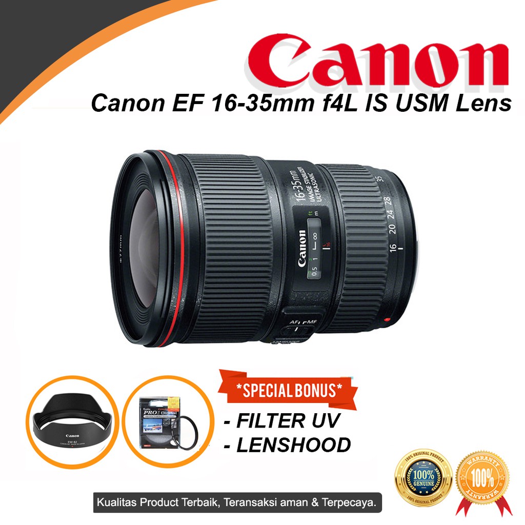 Canon EF 16-35mm f4L IS USM Lens / Lensa Canon EF 16 35mm f/4 L IS USM Ultrasonic Motor Original