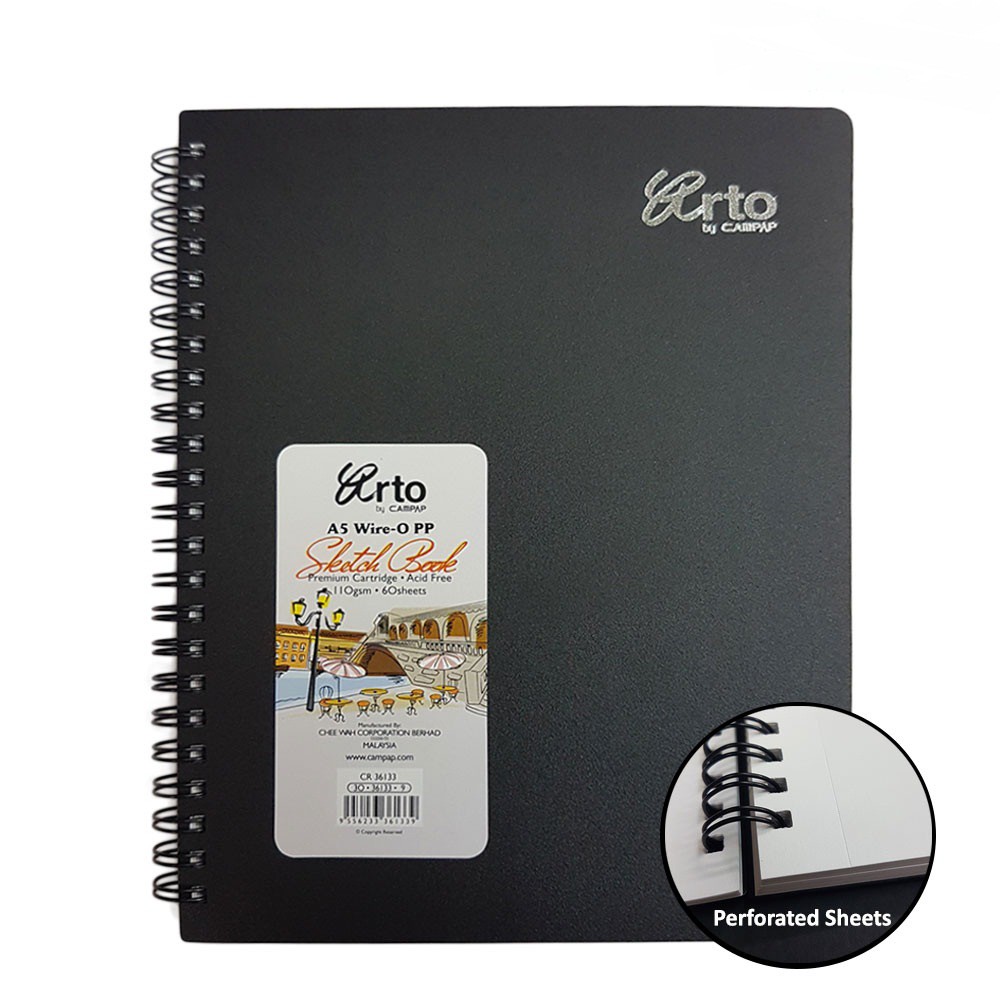 ARTO WIRE-O PP SKETCH BOOK A5