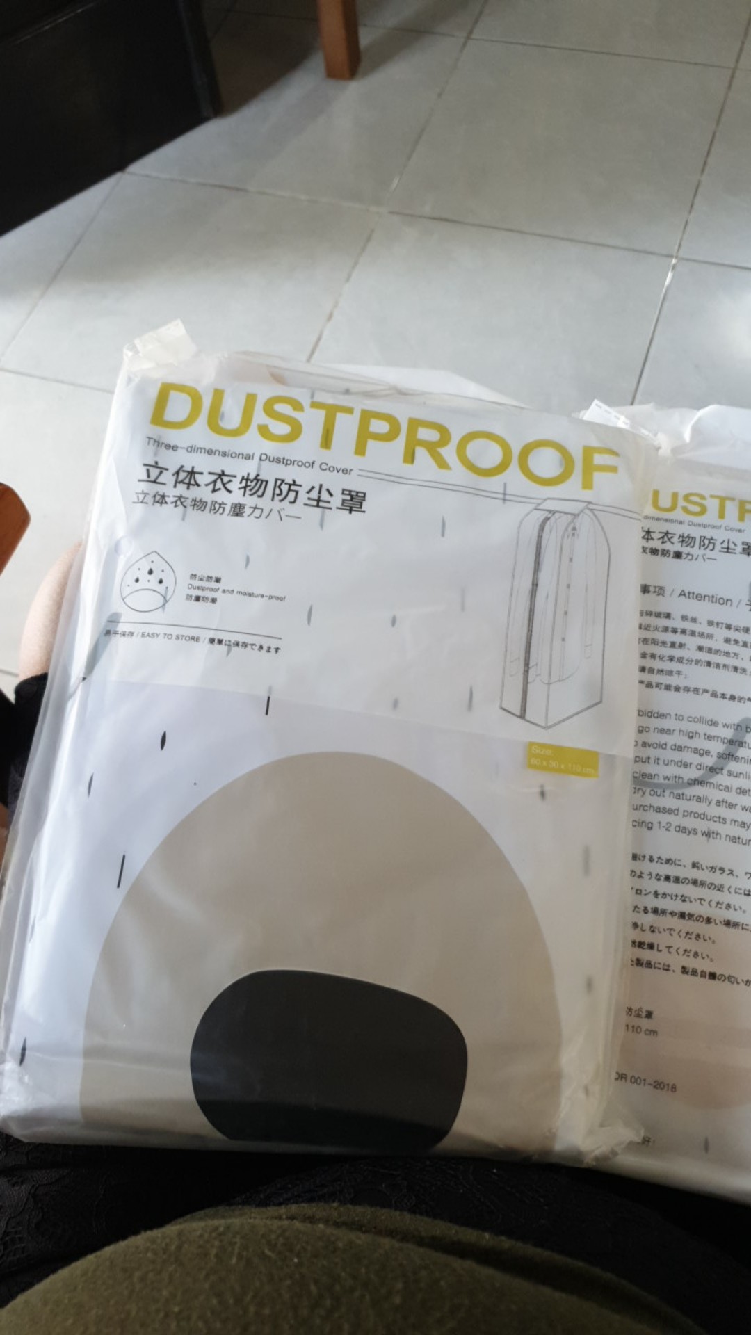 Cover Pelindung Baju Jas Gaun Kebaya Anti Debu Air Jamur Peva - Hanger / Sarung Pakaian