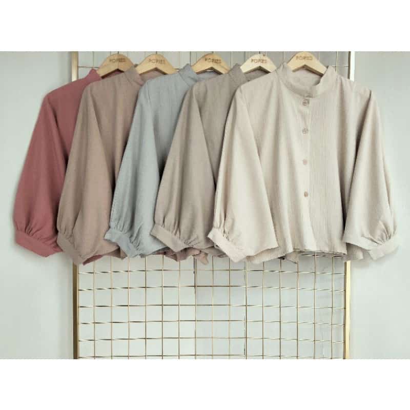 KEMEJA BATWING POLOS / BLOUS OUTER KEMEJA // BATWING POLOS OVERSIZE KEMEJA WANITA