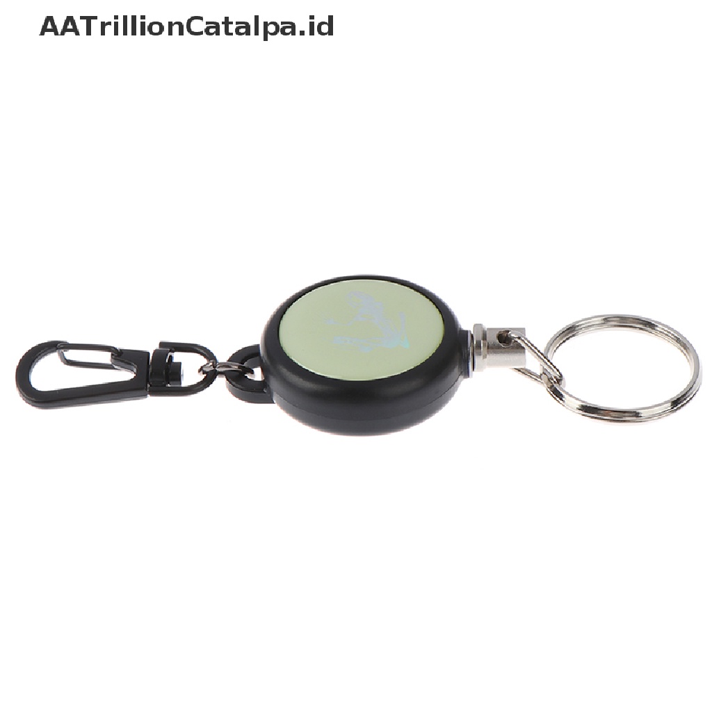 Aatrillioncatalpa 1pc Gantungan Kunci Reel Tali Retractable 60cm Anti Hilang Untuk Ski Pass