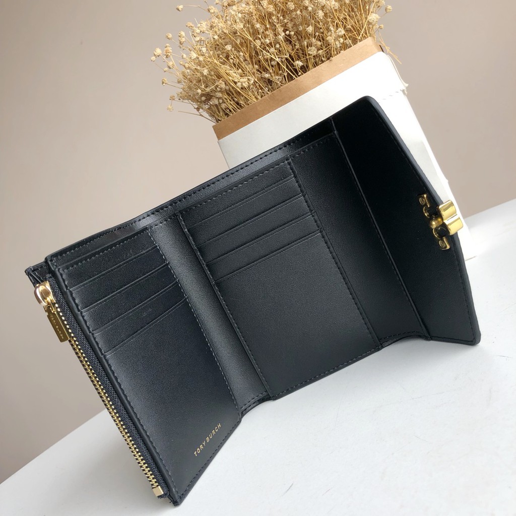 (SameDay Grab)  Original TB head layer cowhide women's short purse folding purse