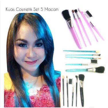 Kuas Kosmetik Set Isi 5 Model Kuas Kuas Make Up Set