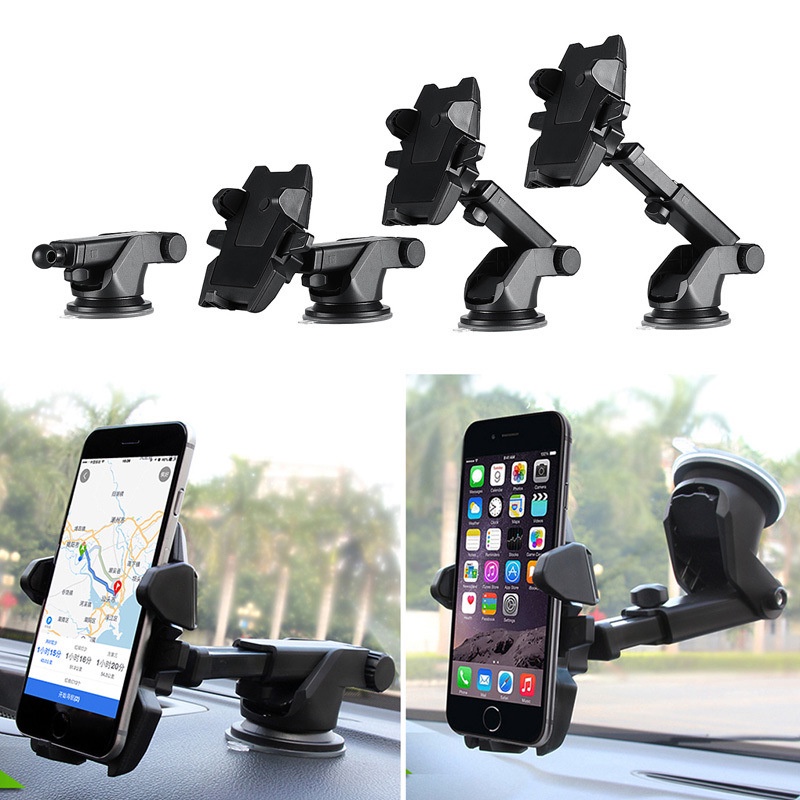 360° Holder Handphone / tablet universal Leher Panjang Bisa Berputar Untuk Mobil