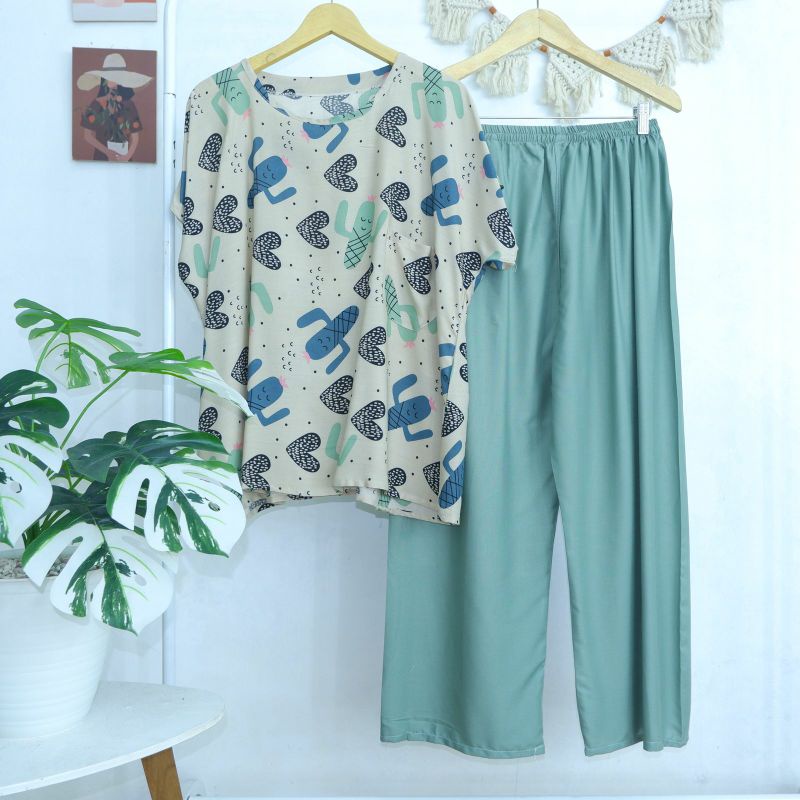 BABYDOLL JUMBO RAYON FIT TO XXXL LD 130 (CELANA PANJANG) SERI 1 LD125 LD130-PJXL 24