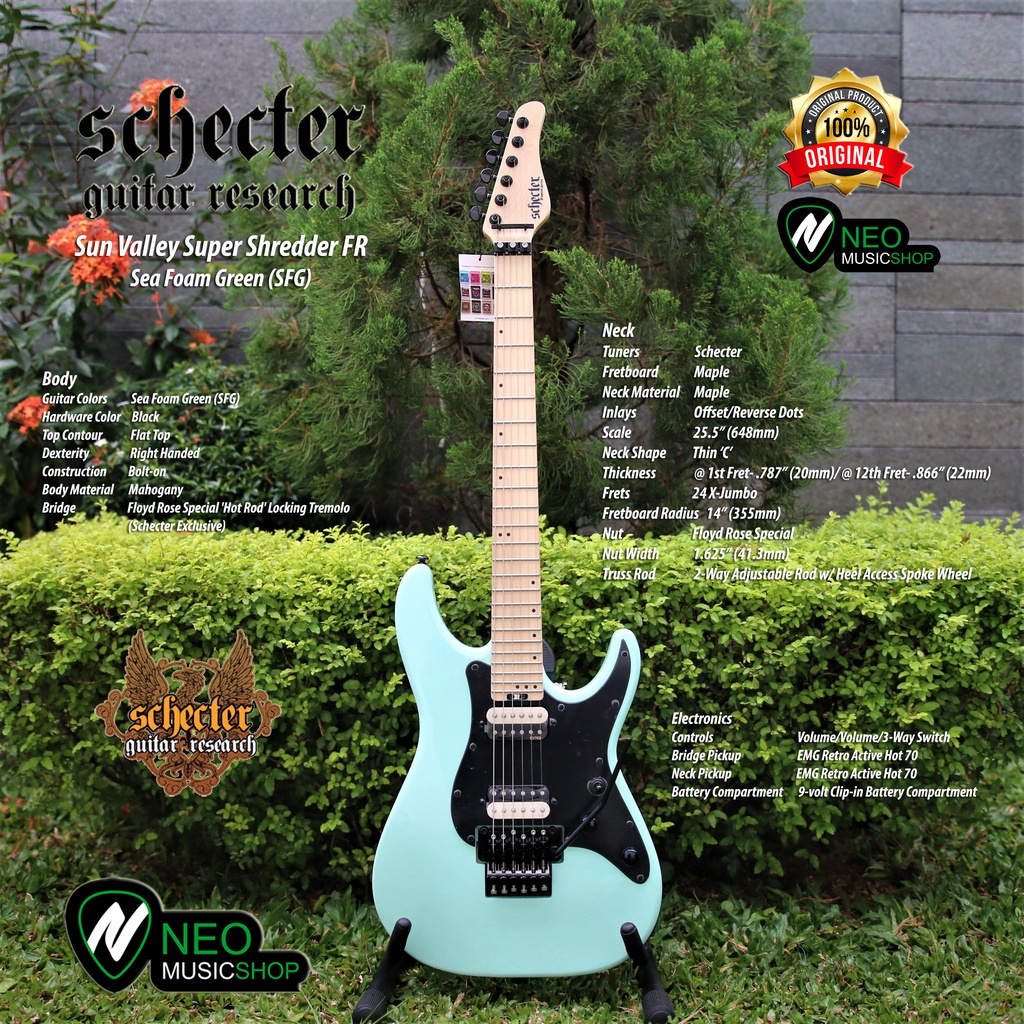 SCHECTER Sun Valley SS FR SFG Floyd Rose Tremolo Electric Guitar