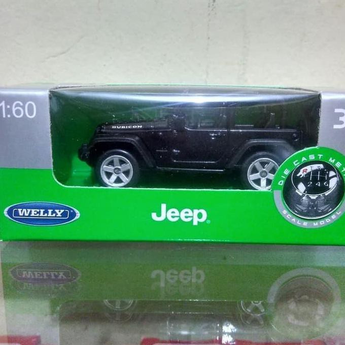  LANGKA  Diecast miniatur Jeep  Wrangler Rubicon hitam mobil  