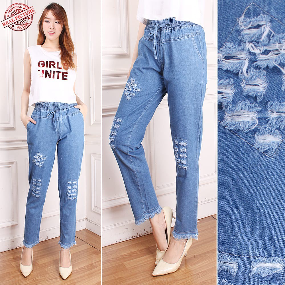 SB Collection Celana Panjang Debi Longpants Sobek Jeans Wanita