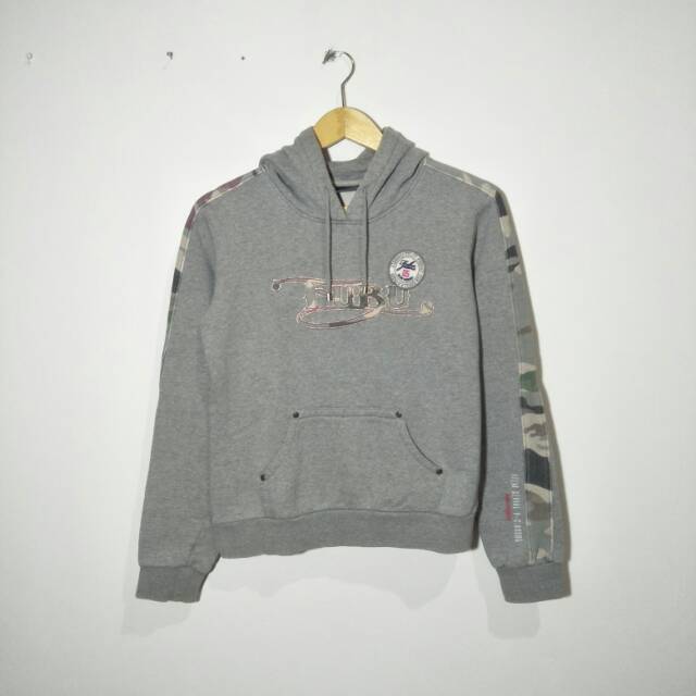 Jaket Hoodie FUBU grey original vintage ziphoodie