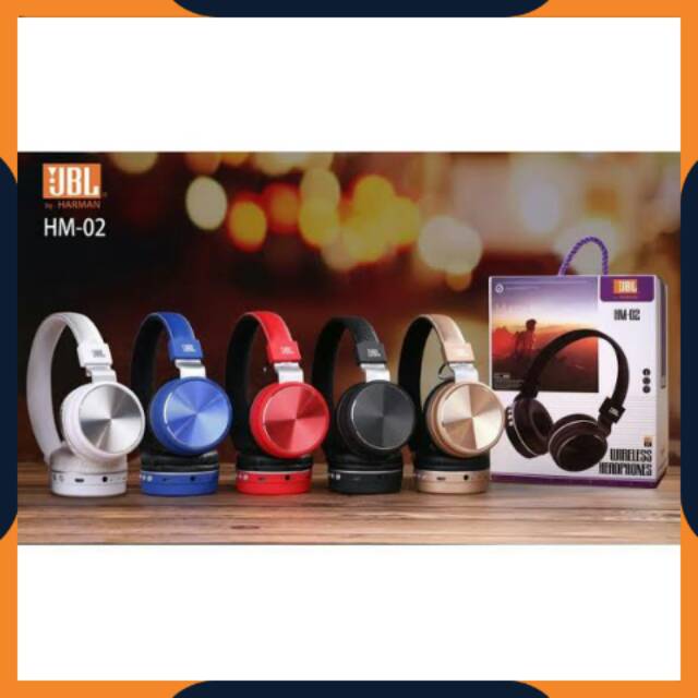 HEADPHONE HEDPON BLUETOOTH JBL HANDSFREE HEADSET HEDSET HP BLUETOOTH BLUTUT WIRELESS HM-02 ORIGINAL
