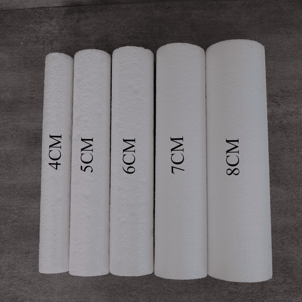 TABUNG DUMMY /GABUS / STEYROFOAM HIASAN DEKORASI KUE ULTAH WEDDING 1 SET ISI 2