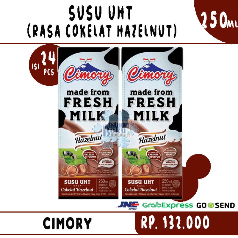 

Cimory Susu UHT Hazelnut 250ml (1 Dus = 24 Pcs)