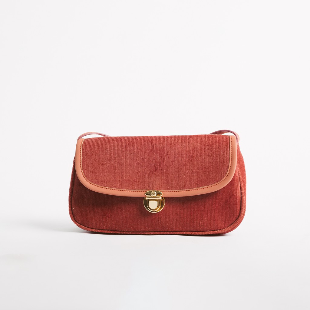 IGOTCHA Vintage Corduroy Shoulder Bag [C3-C5]-Salmon