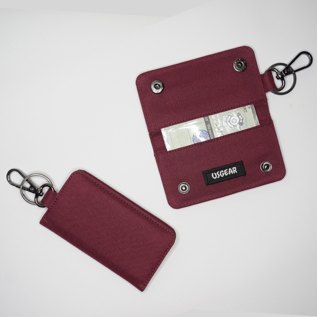 Gantungan Kunci Mobil Motor / Keychain / Dompet STNK Slim / Warna Maroon - UGDK0012