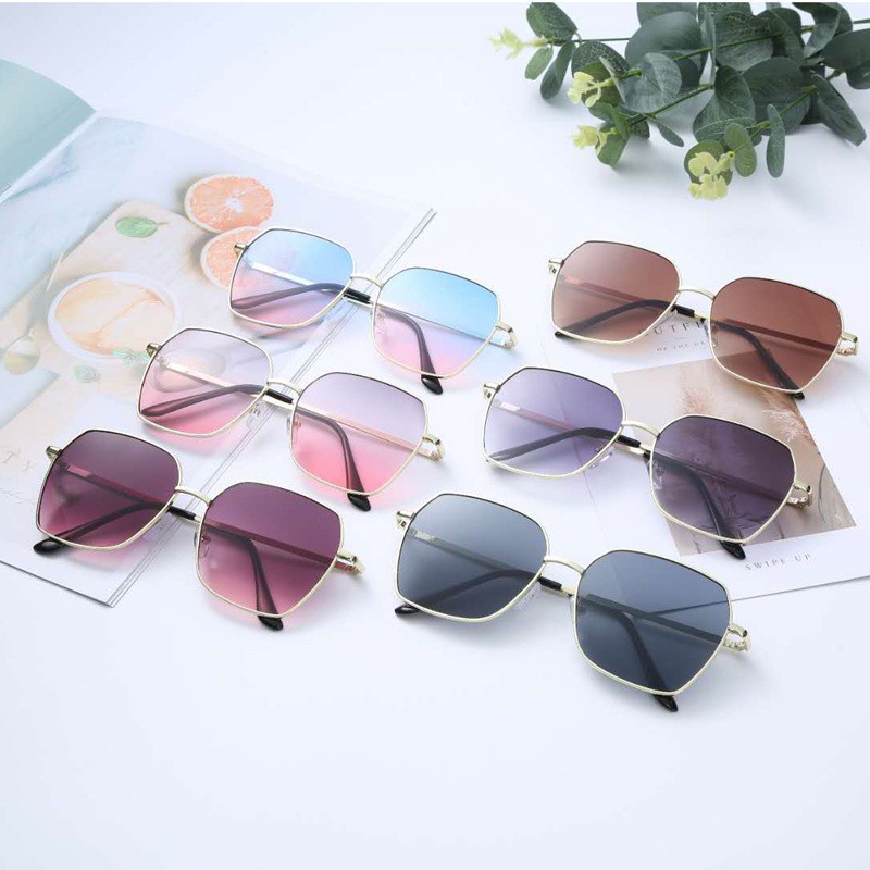 Frame Kacamata Hitam Sunglasses Diameter Besar Fashion Wanita &amp; Pria Fashion Korea Kcamata Anti SIlau Sinar UV Ultraviolet Matahari  Sunglass Model Mewah Artis Retro KCH4