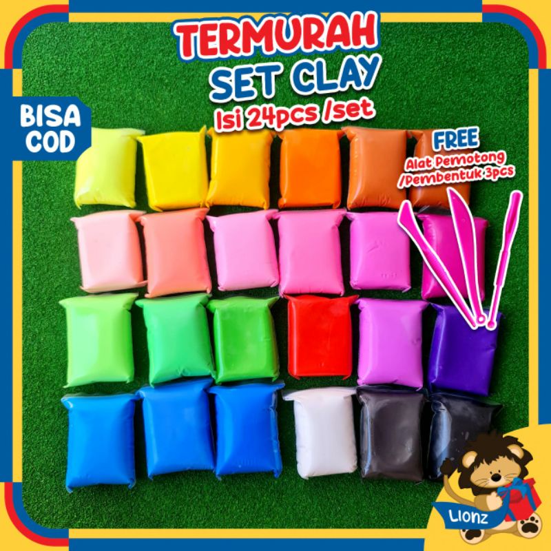 Mainan Soft Clay set Warna Warni