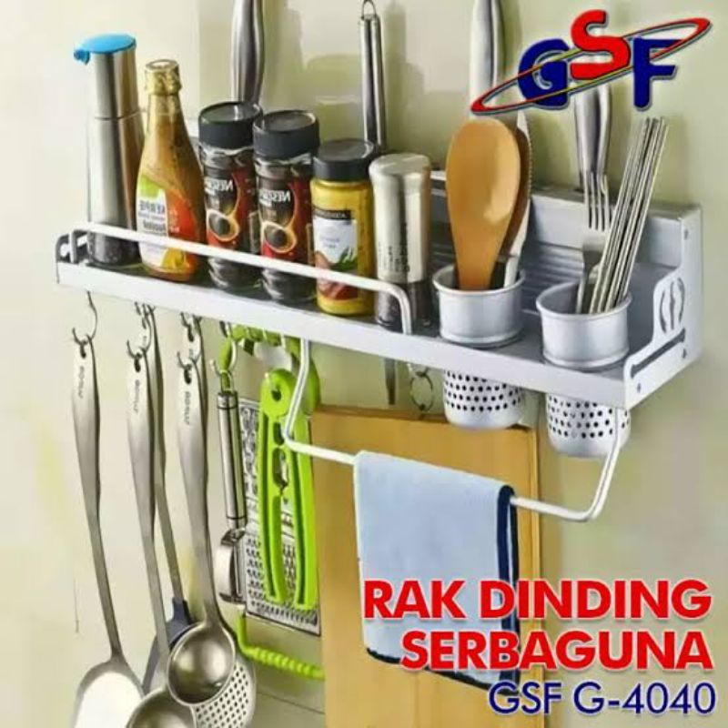 (COD) Rak Dinding Dapur Jumbo/Rak Dapur Stainless/Rak Dapur Anti Karat