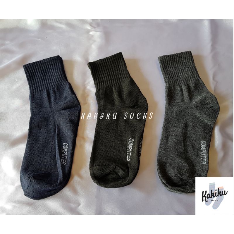KAOS KAKI PENDEK 3/4 / HITAM/ NAVY / ABU / PRIA / WANITA / COMPUTER
