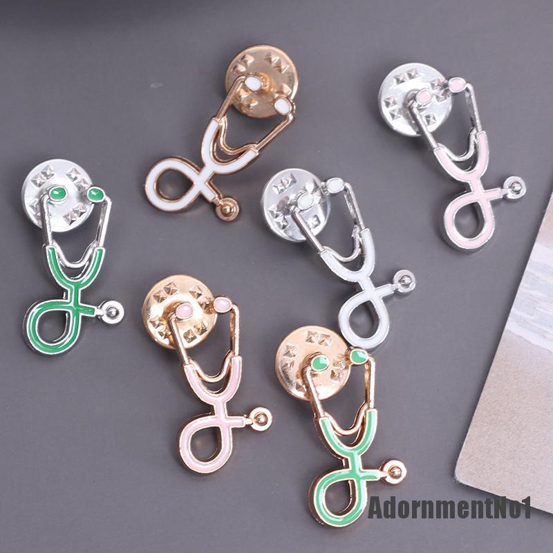 (Adornmentno1) 1pc Bros Pin Bentuk Stetoskop Untuk Dokter / Perawat