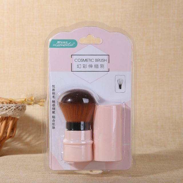 Travel Make Up Brush Kuas Makeup Lameila Kuas Makeup Bedak Blush On Kosmetik Nylon Retractable Brush L0825