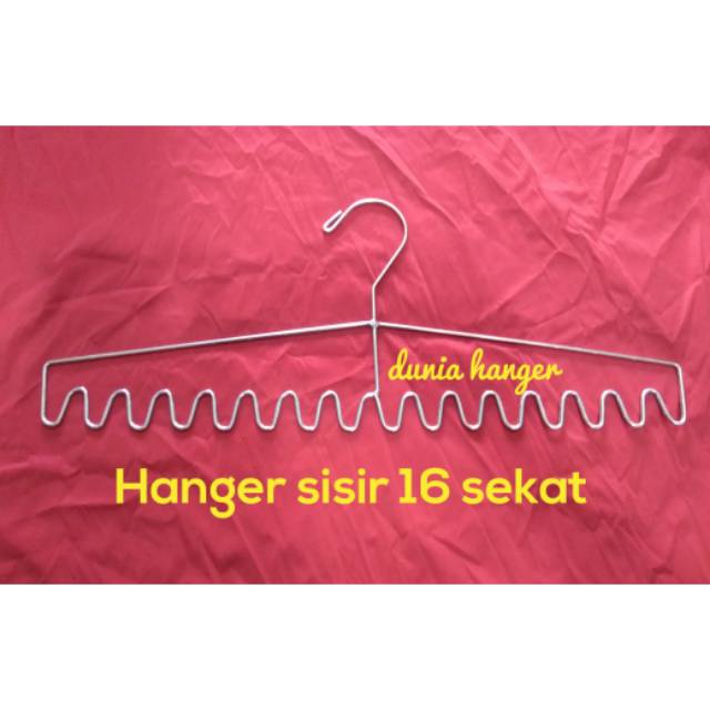 Hanger sisir besi krom 16 sekat