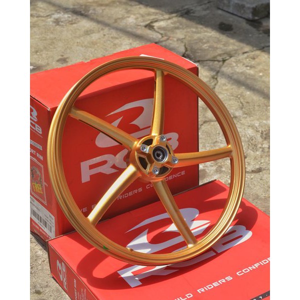 Velg Depan RCB JUPITER VEGA MIO 120 ring 17 GOLD SP522 Velg depan ROSSY COPY RCB P5 160 R17