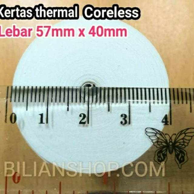 

HJK Kertas thermal 57x40 58x40 coreless untuk printer 58mm struk kasir