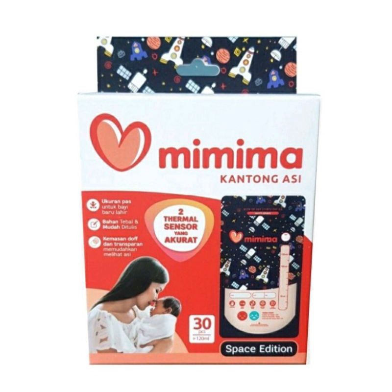 Mimima Kantong Asi 120ml isi 30Pc - Breastmilk BAG - Plastik Asi Steril BPA Free