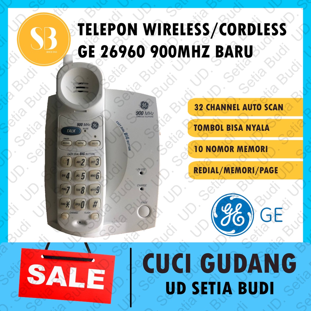 Telepon Cordless / Wireless GE 26960 Baru dan Murah