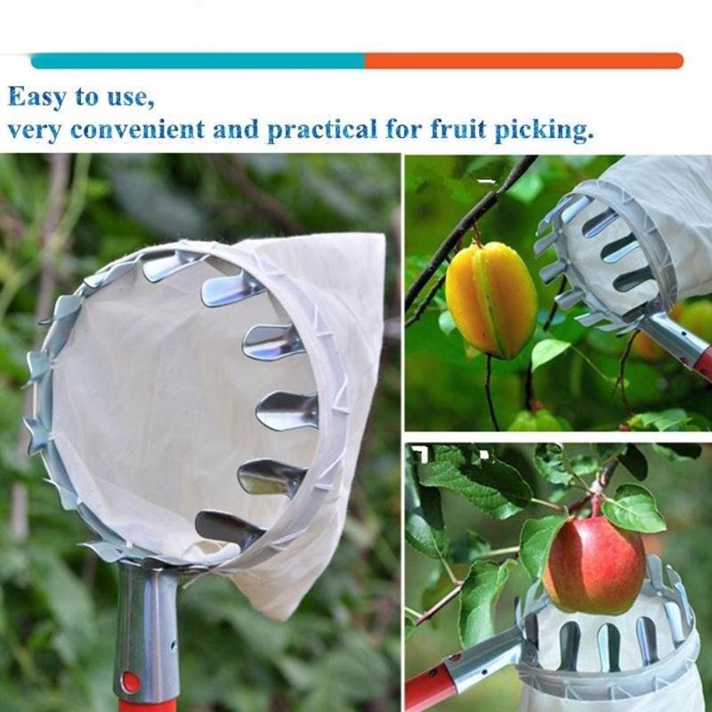 Alat Pemetik Buah Logam 16cm/14cm Peralatan Kebun Pertanian Pemetik Buah