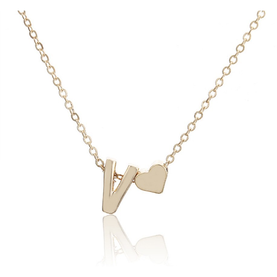 Grosir - K480 (N - Z) Kalung Huruf Love Kecil Stainless / Fashion Style / Set Perhiasan Wanita